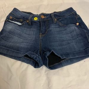 blue jean shorts